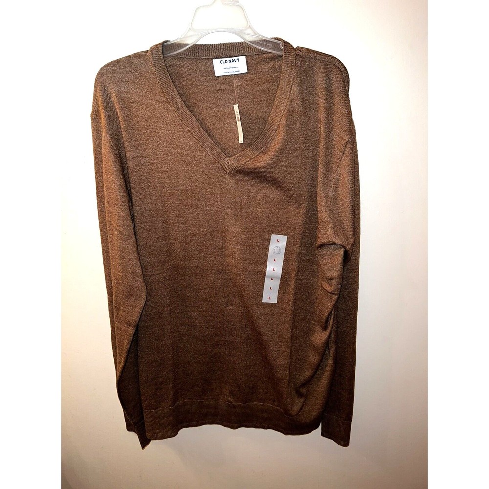 Old Navy Men's Pullover Brown Long Sleeve Sweater Size Large NWT